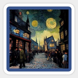 Starry Night in Diagon Alley Sticker